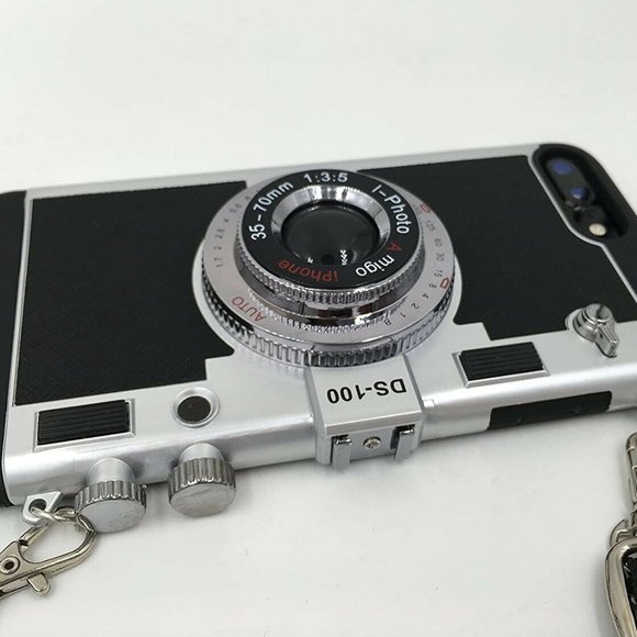 Diona j Accessories - US Retro Vintage 3D Camera Lanyard Case Cover iphone 11 PRO MAX X 7G 8G XR XS SE